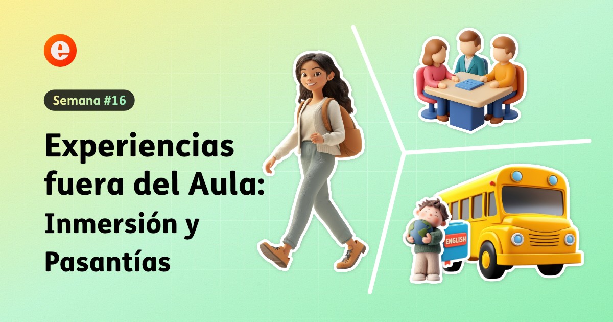 Collage que muestra el paisaje de Santa Elena, elementos de oficina para representar pasantías y un icono de comunidad para el consejo directivo.