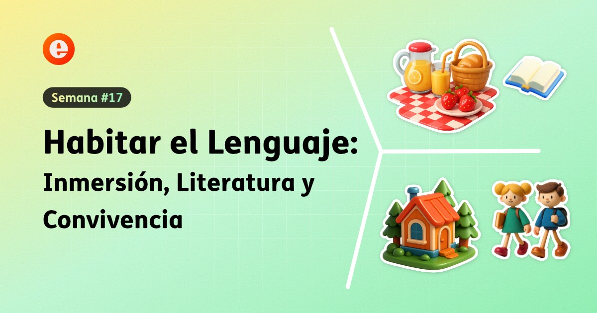 Collage con un picnic literario, niños jugando en la naturaleza de Sabaneta.