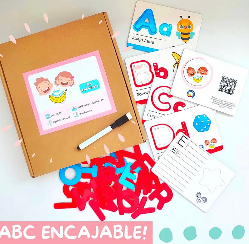 Juego encajable de letras del abecedario