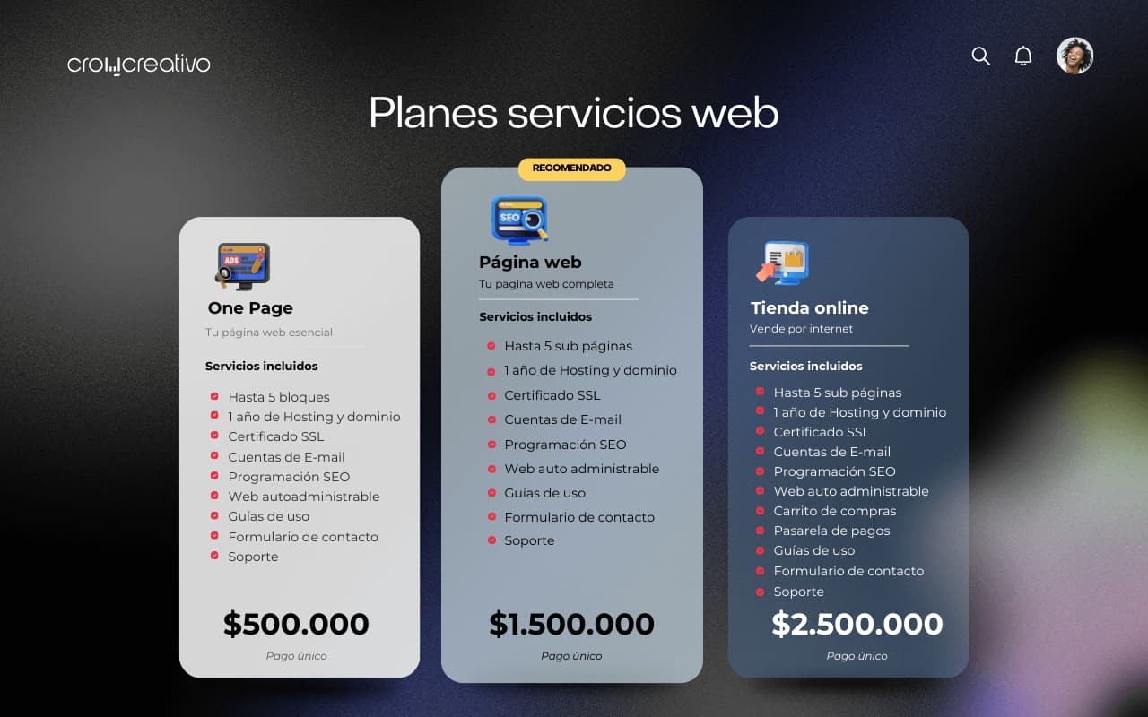 planes de servicio web